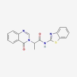 N-1,3-benzothiazol-2-yl-2-(4-oxo-3(4H)-quinazolinyl)propanamide