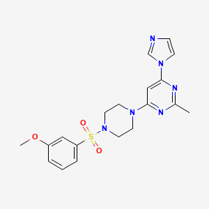 4-(1H-imidazol-1-yl)-6-{4-[(3-methoxyphenyl)sulfonyl]-1-piperazinyl}-2-methylpyrimidine