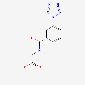 molecular formula C11H11N5O3 B4493068 methyl N-[3-(1H-tetrazol-1-yl)benzoyl]glycinate 