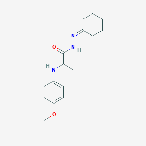 molecular formula C17H25N3O2 B449307 N'-cyclohexylidene-2-(4-ethoxyanilino)propanohydrazide 