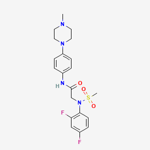 N~2~-(2,4-difluorophenyl)-N~1~-[4-(4-methyl-1-piperazinyl)phenyl]-N~2~-(methylsulfonyl)glycinamide