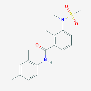 molecular formula C18H22N2O3S B4493101 N-(2,4-dimethylphenyl)-2-methyl-3-[methyl(methylsulfonyl)amino]benzamide 