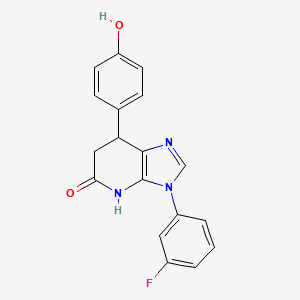 3-(3-fluorophenyl)-7-(4-hydroxyphenyl)-3,4,6,7-tetrahydro-5H-imidazo[4,5-b]pyridin-5-one