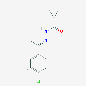 molecular formula C12H12Cl2N2O B449312 N'-[1-(3,4-dichlorophenyl)ethylidene]cyclopropanecarbohydrazide 