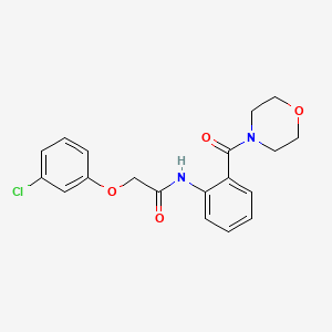 molecular formula C19H19ClN2O4 B4493130 2-(3-chlorophenoxy)-N-[2-(4-morpholinylcarbonyl)phenyl]acetamide 