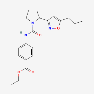 ethyl 4-({[2-(5-propyl-3-isoxazolyl)-1-pyrrolidinyl]carbonyl}amino)benzoate