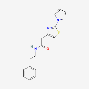 N-(2-phenylethyl)-2-[2-(1H-pyrrol-1-yl)-1,3-thiazol-4-yl]acetamide