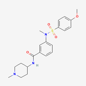 3-[[(4-methoxyphenyl)sulfonyl](methyl)amino]-N-(1-methyl-4-piperidinyl)benzamide