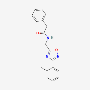 N-[[3-(2-methylphenyl)-1,2,4-oxadiazol-5-yl]methyl]-2-phenylacetamide