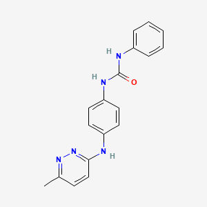 molecular formula C18H17N5O B4493189 N-{4-[(6-methyl-3-pyridazinyl)amino]phenyl}-N'-phenylurea 