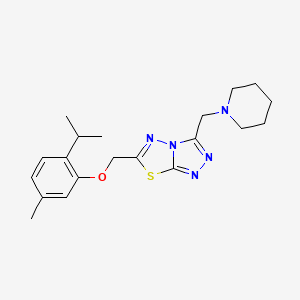 2-isopropyl-5-methylphenyl [3-(1-piperidinylmethyl)[1,2,4]triazolo[3,4-b][1,3,4]thiadiazol-6-yl]methyl ether