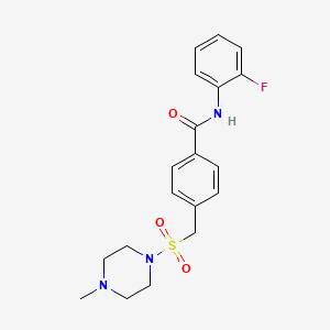 N-(2-fluorophenyl)-4-{[(4-methyl-1-piperazinyl)sulfonyl]methyl}benzamide