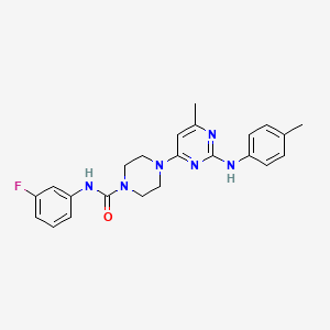 N-(3-fluorophenyl)-4-{6-methyl-2-[(4-methylphenyl)amino]pyrimidin-4-yl}piperazine-1-carboxamide