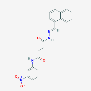 molecular formula C21H18N4O4 B449324 N-{3-nitrophenyl}-4-[2-(1-naphthylmethylene)hydrazino]-4-oxobutanamide 