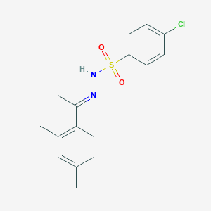 molecular formula C16H17ClN2O2S B449327 4-chloro-N'-[1-(2,4-dimethylphenyl)ethylidene]benzenesulfonohydrazide 