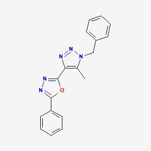 2-(1-benzyl-5-methyl-1H-1,2,3-triazol-4-yl)-5-phenyl-1,3,4-oxadiazole