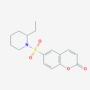 6-[(2-Ethylpiperidyl)sulfonyl]chromen-2-one