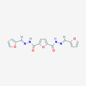 molecular formula C16H12N4O5 B449329 N'~2~,N'~5~-bis(2-furylmethylene)-2,5-furandicarbohydrazide 