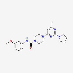 N-(3-Methoxyphenyl)-4-[6-methyl-2-(pyrrolidin-1-YL)pyrimidin-4-YL]piperazine-1-carboxamide