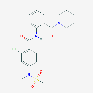 2-chloro-4-[methyl(methylsulfonyl)amino]-N-[2-(1-piperidinylcarbonyl)phenyl]benzamide