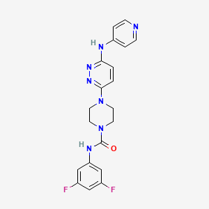 molecular formula C20H19F2N7O B4493321 N-(3,5-difluorophenyl)-4-[6-(4-pyridinylamino)-3-pyridazinyl]-1-piperazinecarboxamide 