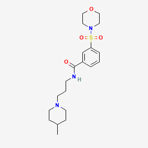 N-[3-(4-METHYLPIPERIDIN-1-YL)PROPYL]-3-(MORPHOLINE-4-SULFONYL)BENZAMIDE