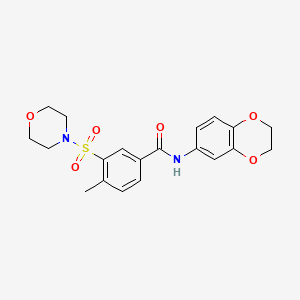 N-(2,3-dihydro-1,4-benzodioxin-6-yl)-4-methyl-3-morpholin-4-ylsulfonylbenzamide