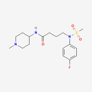 4-[(4-fluorophenyl)(methylsulfonyl)amino]-N-(1-methyl-4-piperidinyl)butanamide