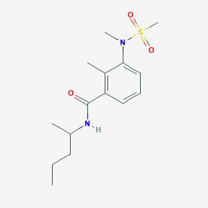 molecular formula C15H24N2O3S B4493488 2-METHYL-3-(N-METHYLMETHANESULFONAMIDO)-N-(PENTAN-2-YL)BENZAMIDE 