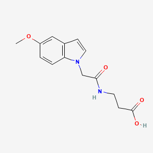 molecular formula C14H16N2O4 B4493499 3-{[2-(5-methoxy-1H-indol-1-yl)acetyl]amino}propanoic acid 