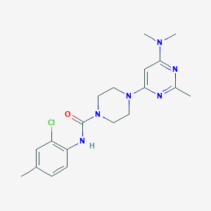 molecular formula C19H25ClN6O B4493513 N-(2-chloro-4-methylphenyl)-4-[6-(dimethylamino)-2-methylpyrimidin-4-yl]piperazine-1-carboxamide 