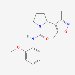 molecular formula C17H21N3O3 B4493520 2-(3,5-dimethyl-1,2-oxazol-4-yl)-N-(2-methoxyphenyl)pyrrolidine-1-carboxamide 