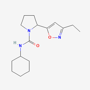 N-cyclohexyl-2-(3-ethyl-1,2-oxazol-5-yl)pyrrolidine-1-carboxamide