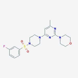 4-(4-{4-[(3-fluorophenyl)sulfonyl]-1-piperazinyl}-6-methyl-2-pyrimidinyl)morpholine