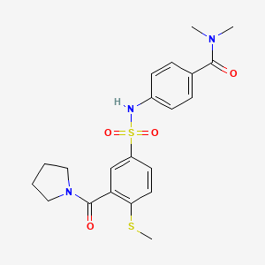 N,N-dimethyl-4-({[4-(methylthio)-3-(1-pyrrolidinylcarbonyl)phenyl]sulfonyl}amino)benzamide