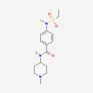 4-[(ethylsulfonyl)(methyl)amino]-N-(1-methyl-4-piperidinyl)benzamide