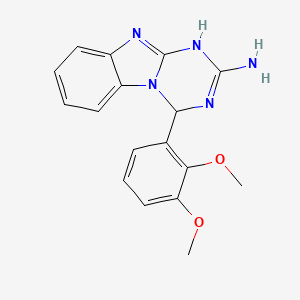 molecular formula C17H17N5O2 B4493561 4-(2,3-dimethoxyphenyl)-1,4-dihydro[1,3,5]triazino[1,2-a]benzimidazol-2-amine 