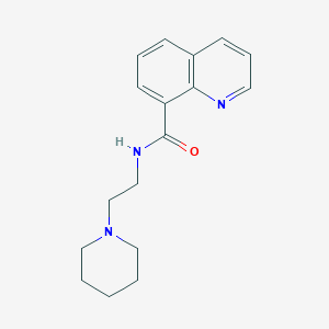 molecular formula C17H21N3O B4493567 N-(2-piperidin-1-ylethyl)quinoline-8-carboxamide 