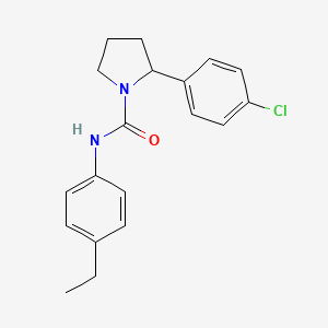 molecular formula C19H21ClN2O B4493583 2-(4-chlorophenyl)-N-(4-ethylphenyl)-1-pyrrolidinecarboxamide 