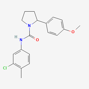 molecular formula C19H21ClN2O2 B4493589 N-(3-chloro-4-methylphenyl)-2-(4-methoxyphenyl)pyrrolidine-1-carboxamide 