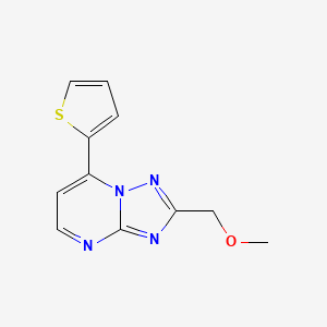 molecular formula C11H10N4OS B4493619 2-(Methoxymethyl)-7-(thiophen-2-yl)[1,2,4]triazolo[1,5-a]pyrimidine 