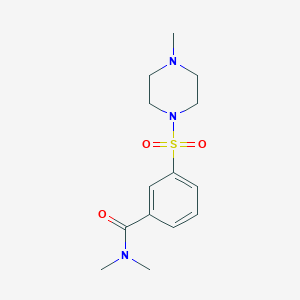 N,N-dimethyl-3-[(4-methylpiperazin-1-yl)sulfonyl]benzamide