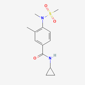 molecular formula C13H18N2O3S B4493641 N-CYCLOPROPYL-3-METHYL-4-(N-METHYLMETHANESULFONAMIDO)BENZAMIDE 