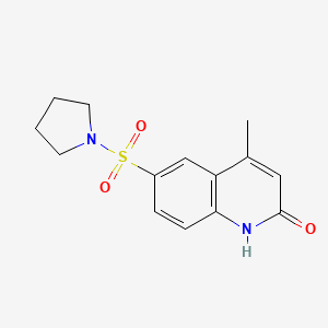 4-methyl-6-(pyrrolidin-1-ylsulfonyl)quinolin-2(1H)-one