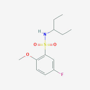 5-FLUORO-2-METHOXY-N-(PENTAN-3-YL)BENZENE-1-SULFONAMIDE