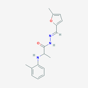 molecular formula C16H19N3O2 B449369 N'-[(5-methyl-2-furyl)methylene]-2-(2-toluidino)propanohydrazide 