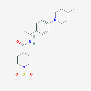 1-METHANESULFONYL-N-{1-[4-(4-METHYLPIPERIDIN-1-YL)PHENYL]ETHYL}PIPERIDINE-4-CARBOXAMIDE