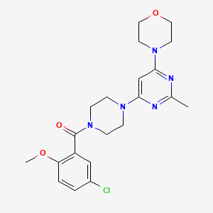 4-{6-[4-(5-Chloro-2-methoxybenzoyl)piperazin-1-yl]-2-methylpyrimidin-4-yl}morpholine