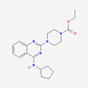 molecular formula C20H27N5O2 B4493728 ethyl 4-[4-(cyclopentylamino)-2-quinazolinyl]-1-piperazinecarboxylate 