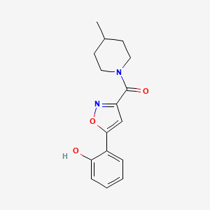 2-{3-[(4-methyl-1-piperidinyl)carbonyl]-5-isoxazolyl}phenol